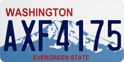 WA license plate AXF4175