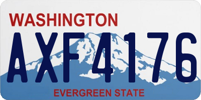 WA license plate AXF4176