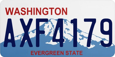 WA license plate AXF4179