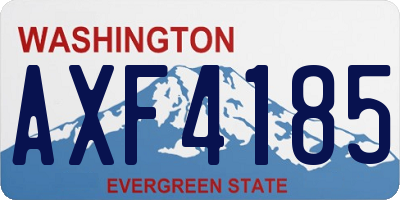 WA license plate AXF4185