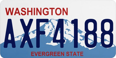 WA license plate AXF4188