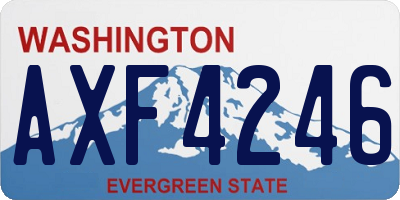 WA license plate AXF4246