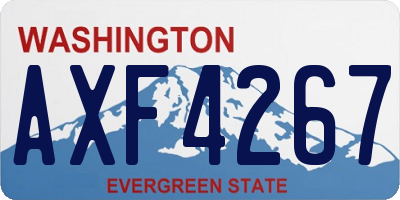 WA license plate AXF4267