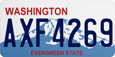 WA license plate AXF4269