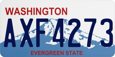 WA license plate AXF4273