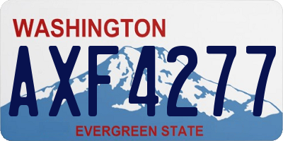 WA license plate AXF4277