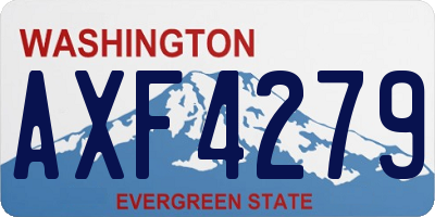 WA license plate AXF4279