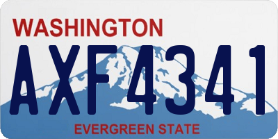 WA license plate AXF4341