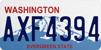 WA license plate AXF4394