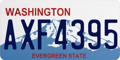 WA license plate AXF4395