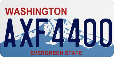 WA license plate AXF4400