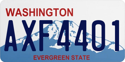 WA license plate AXF4401