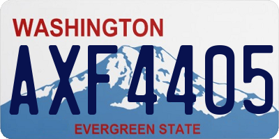 WA license plate AXF4405