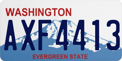 WA license plate AXF4413