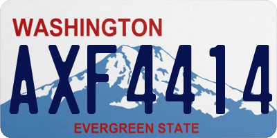 WA license plate AXF4414