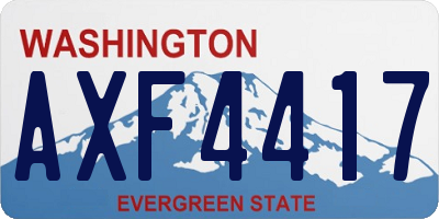 WA license plate AXF4417