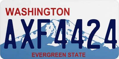 WA license plate AXF4424