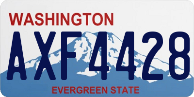 WA license plate AXF4428
