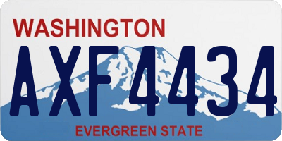 WA license plate AXF4434