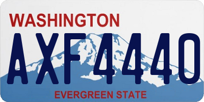 WA license plate AXF4440