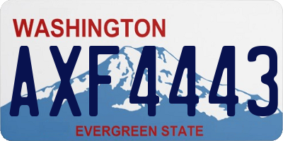 WA license plate AXF4443