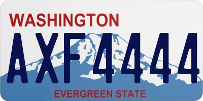 WA license plate AXF4444