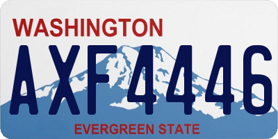 WA license plate AXF4446