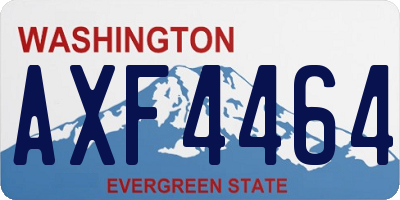 WA license plate AXF4464