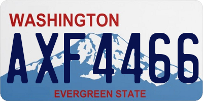 WA license plate AXF4466