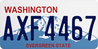 WA license plate AXF4467