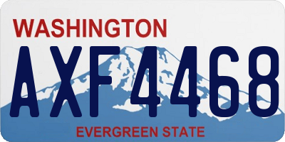 WA license plate AXF4468