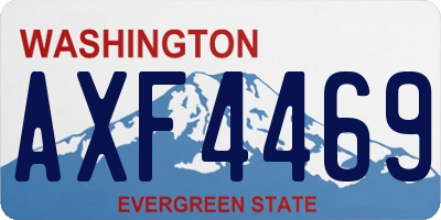 WA license plate AXF4469