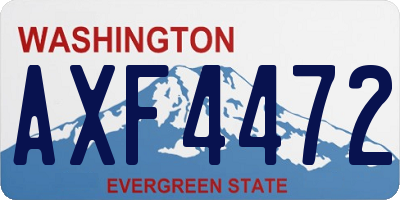 WA license plate AXF4472