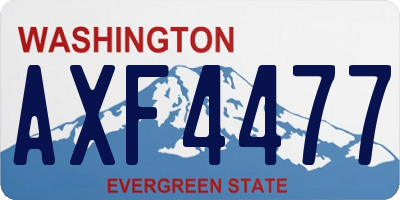 WA license plate AXF4477