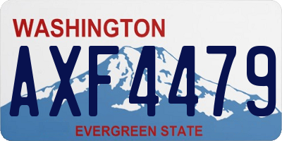 WA license plate AXF4479