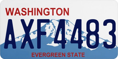 WA license plate AXF4483