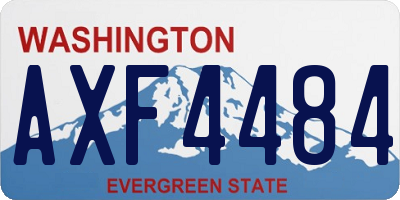 WA license plate AXF4484