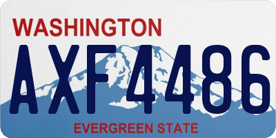 WA license plate AXF4486