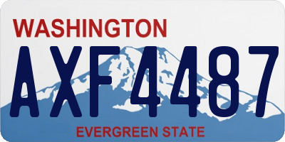 WA license plate AXF4487
