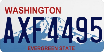 WA license plate AXF4495