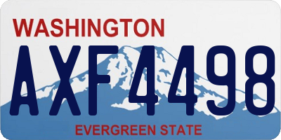 WA license plate AXF4498