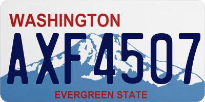 WA license plate AXF4507