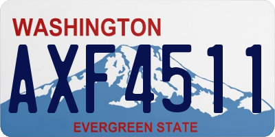 WA license plate AXF4511