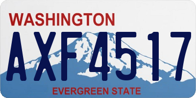 WA license plate AXF4517