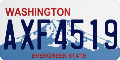 WA license plate AXF4519