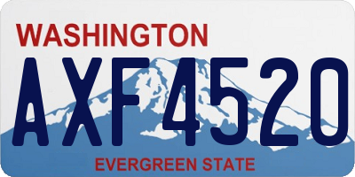 WA license plate AXF4520