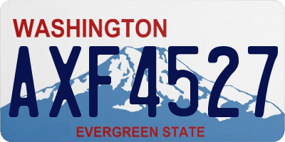 WA license plate AXF4527
