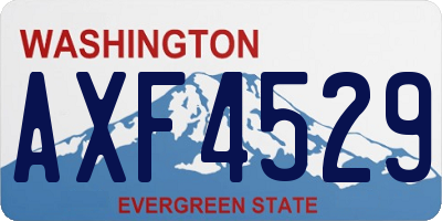 WA license plate AXF4529