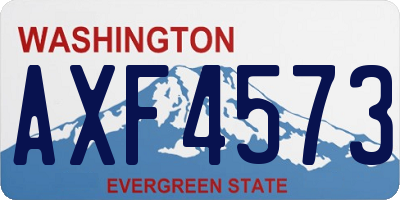 WA license plate AXF4573