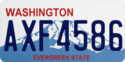 WA license plate AXF4586